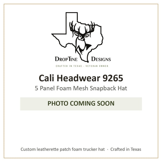 Photo coming soon: Cali Headwear 9265 5 Panel Foam Mesh Snapback Hat