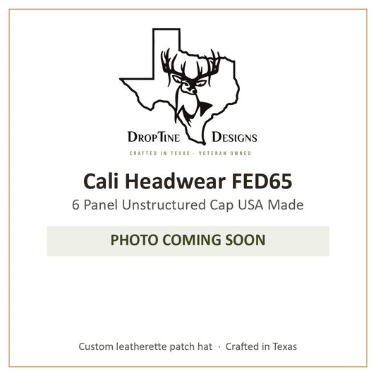 Photo coming soon: Cali Headwear FED65 6 Panel Unstructured Cap USA Made