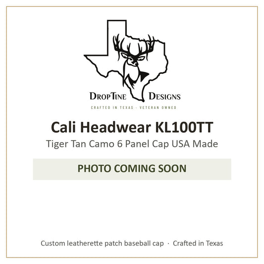 Photo coming soon: Cali Headwear KL100TT Tiger Tan Camo 6 Panel Cap USA Made