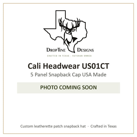 Photo coming soon: Cali Headwear US01CT 5 Panel Snapback Cap USA Made