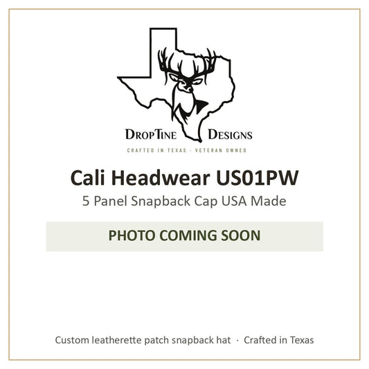 Photo coming soon: Cali Headwear US01PW 5 Panel Snapback Cap USA Made