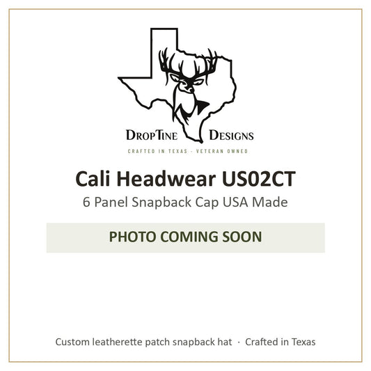 Photo coming soon: Cali Headwear US02CT 6 Panel Snapback Cap USA Made
