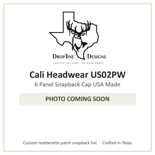 Photo coming soon: Cali Headwear US02PW 6 Panel Snapback Cap USA Made