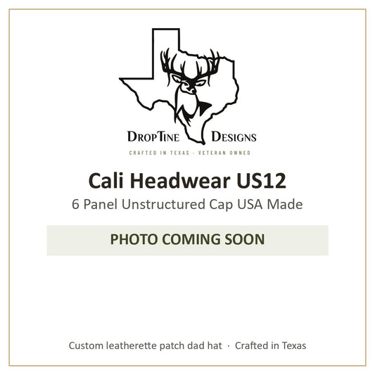 Photo coming soon: Cali Headwear US12 6 Panel Unstructured Cap USA Made