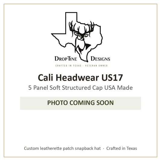Photo coming soon: Cali Headwear US17 5 Panel Soft Structured Cap USA Made
