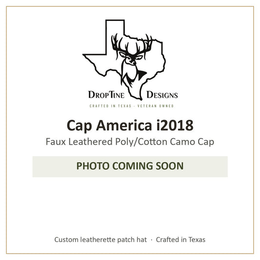 Photo coming soon: Cap America i2018 Faux Leathered Poly/Cotton Camo Cap