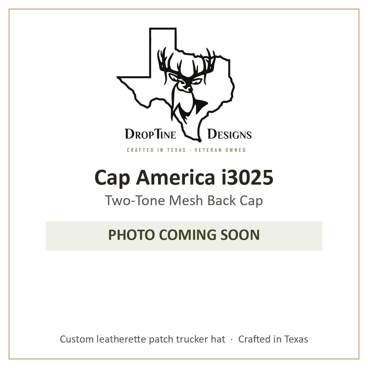 Photo coming soon: Cap America i3025 Two-Tone Mesh Back Cap