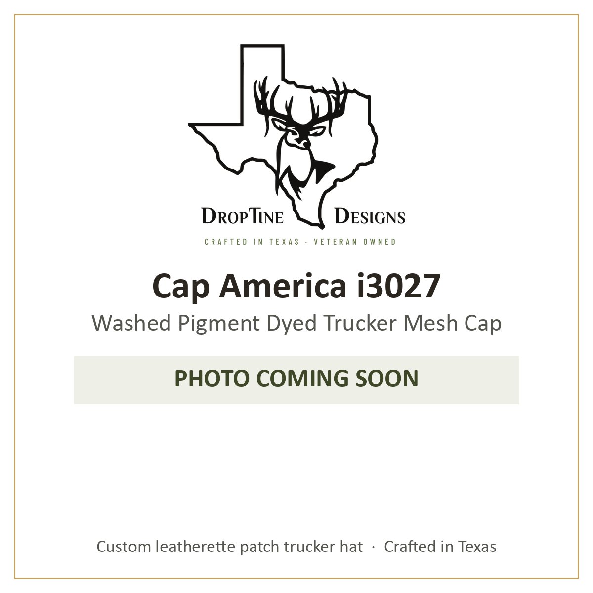 Photo coming soon: Cap America i3027 Washed Pigment Dyed Trucker Mesh Cap