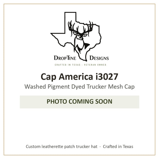 Photo coming soon: Cap America i3027 Washed Pigment Dyed Trucker Mesh Cap