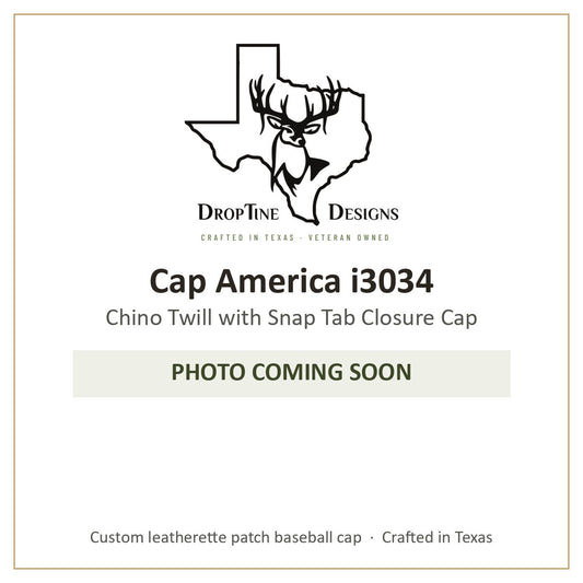 Photo coming soon: Cap America i3034 Chino Twill with Snap Tab Closure Cap