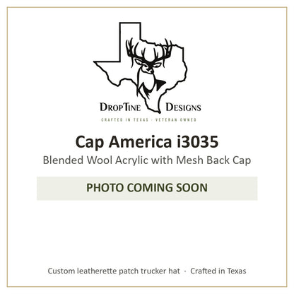 Photo coming soon: Cap America i3035 Blended Wool Acrylic with Mesh Back Cap