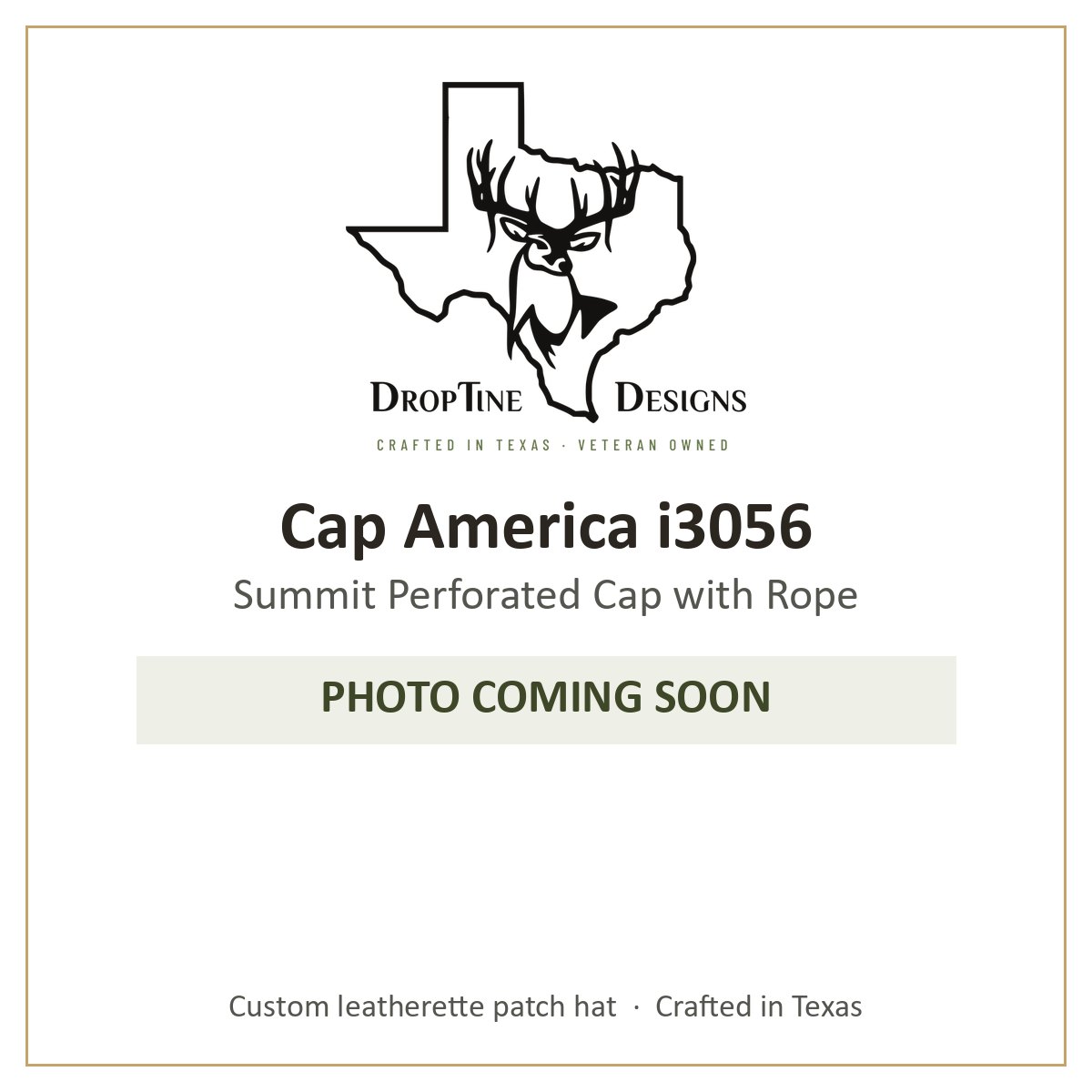 Photo coming soon: Cap America i3056 Summit Perforated Cap with Rope