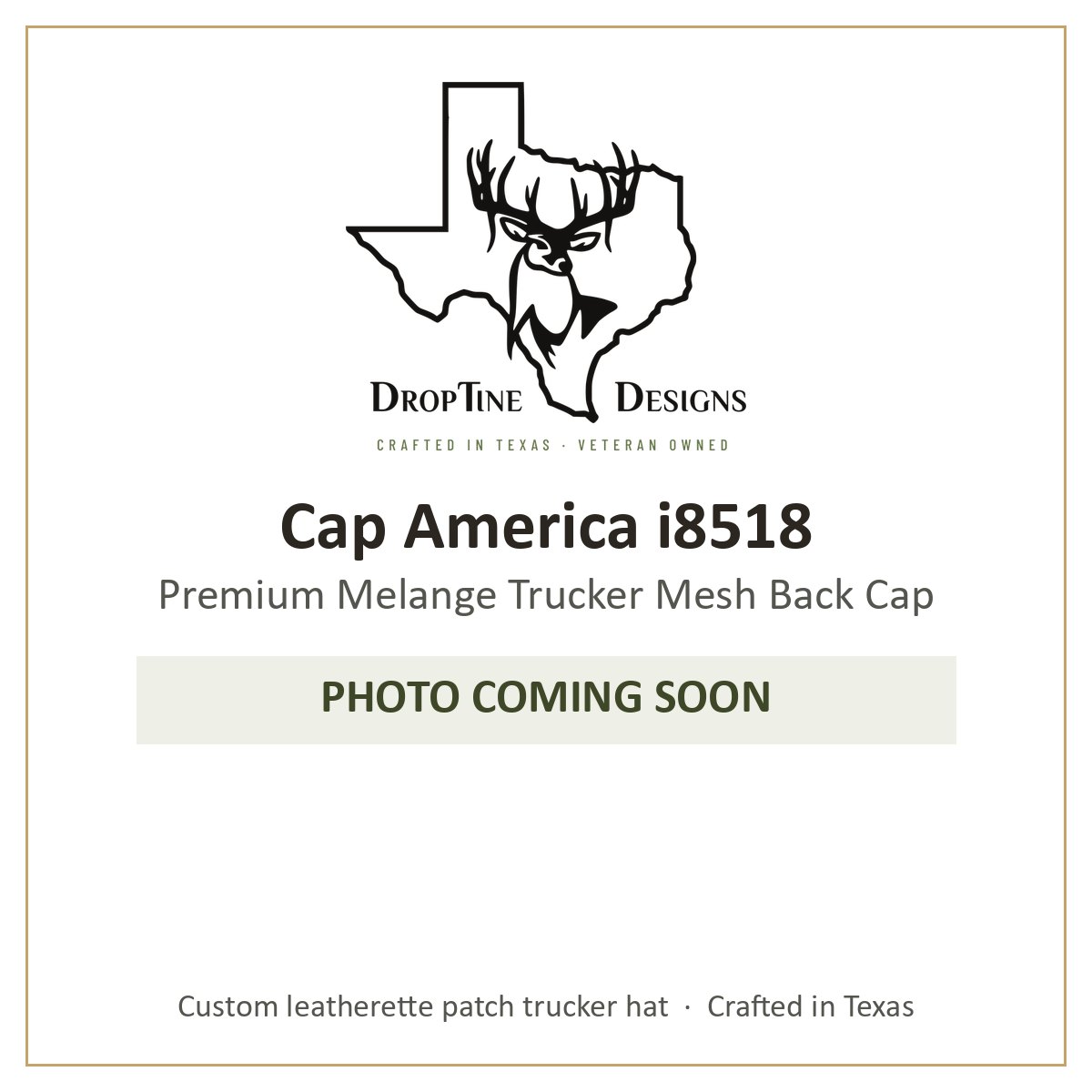 Photo coming soon: Cap America i8518 Premium Melange Trucker Mesh Back Cap