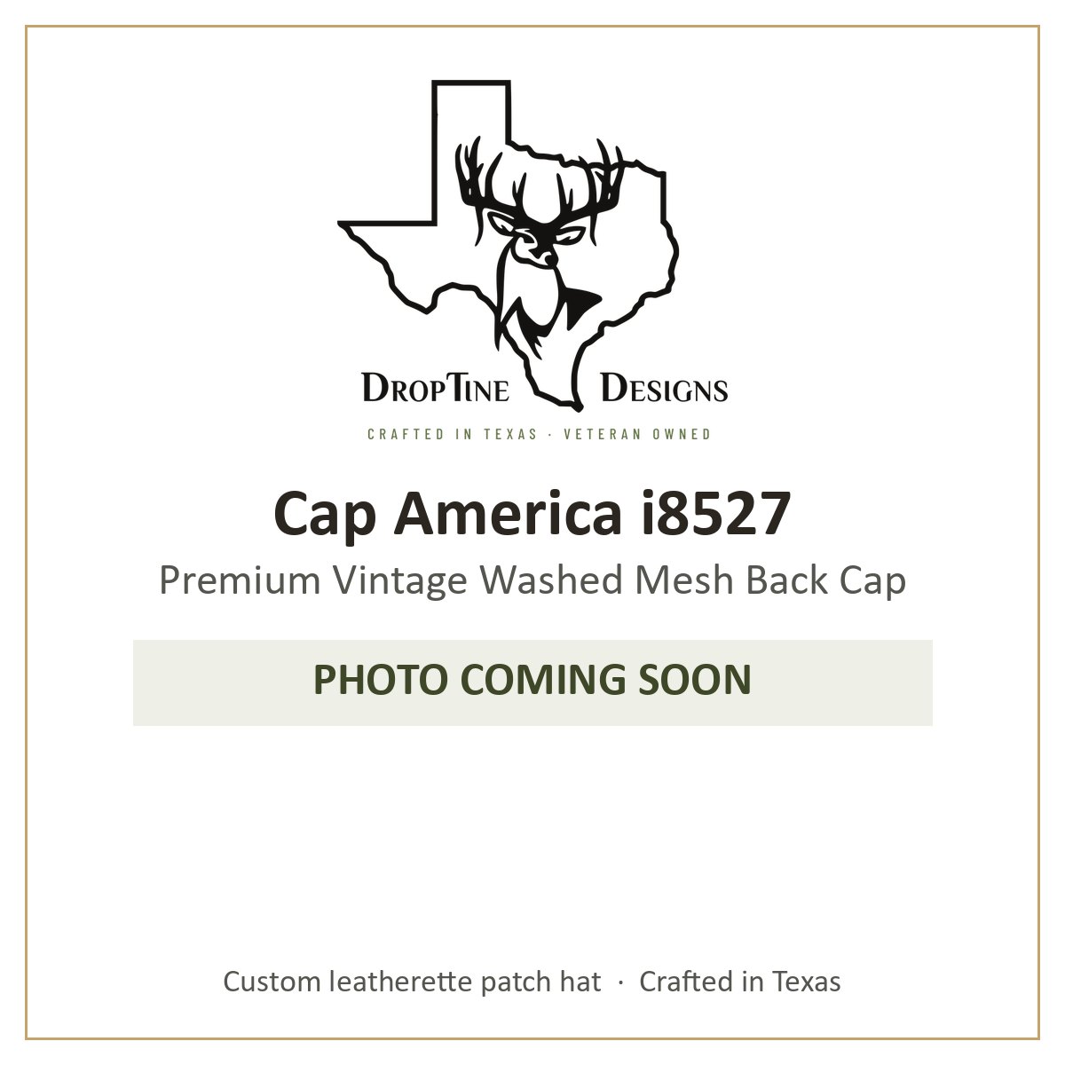 Photo coming soon: Cap America i8527 Premium Vintage Washed Mesh Back Cap
