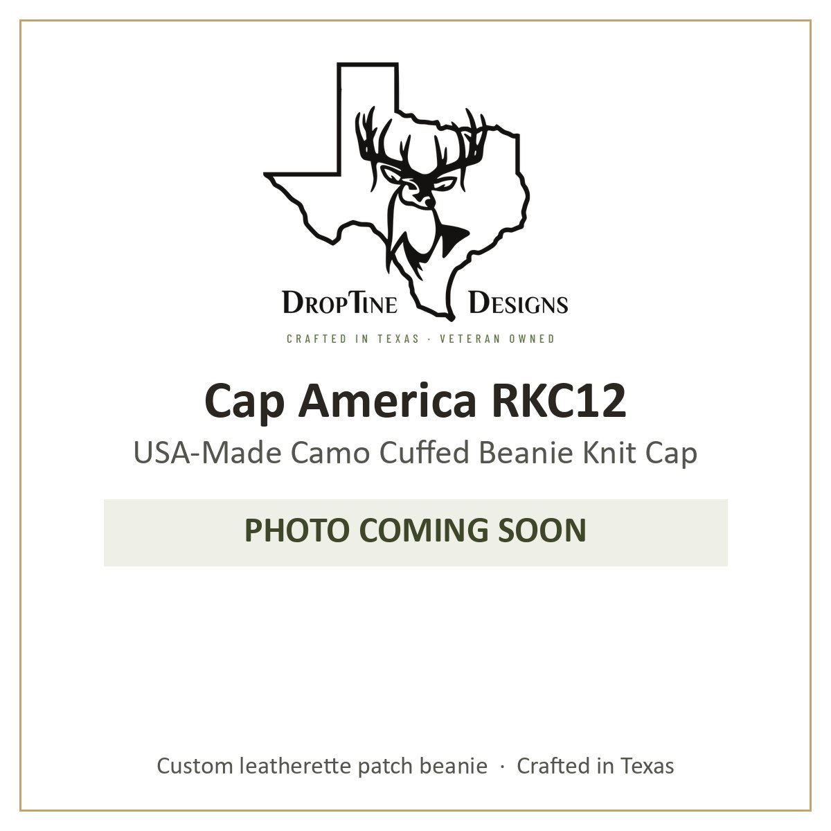 Photo coming soon: Cap America RKC12 USA-Made Camo Cuffed Beanie Knit Cap