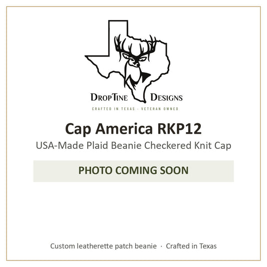 Photo coming soon: Cap America RKP12 USA-Made Plaid Beanie Checkered Knit Cap