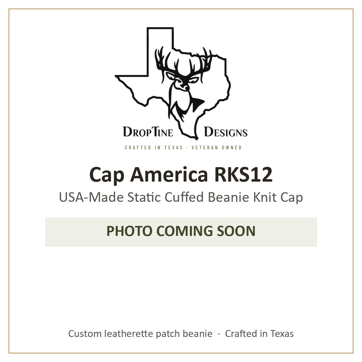 Photo coming soon: Cap America RKS12 USA-Made Static Cuffed Beanie Knit Cap
