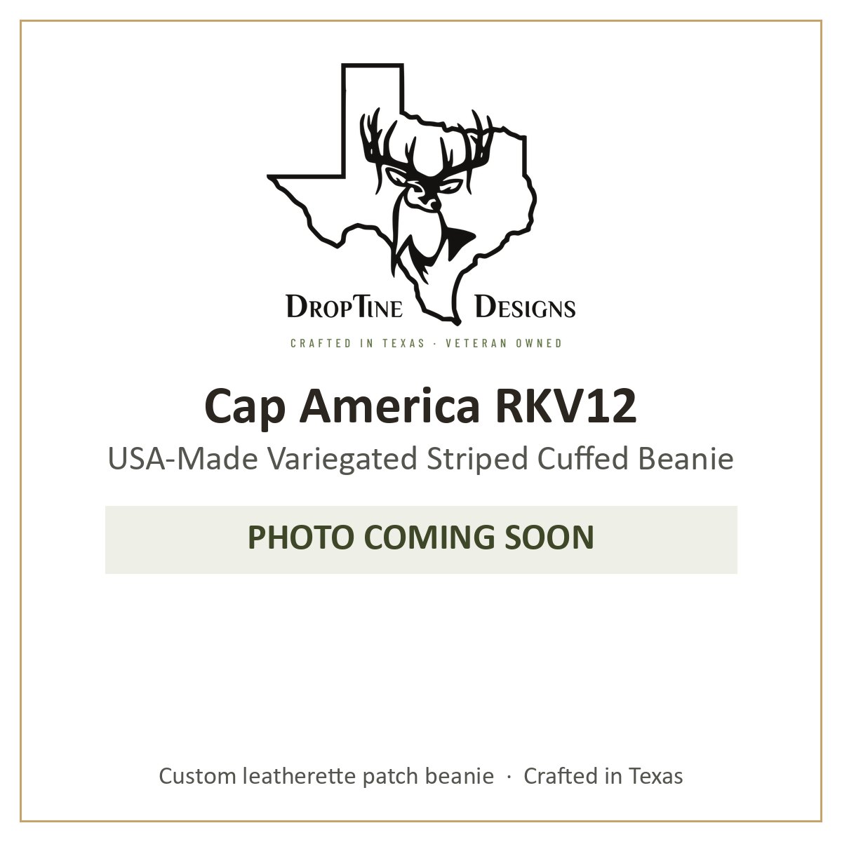 Photo coming soon: Cap America RKV12 USA-Made Variegated Striped Cuffed Beanie