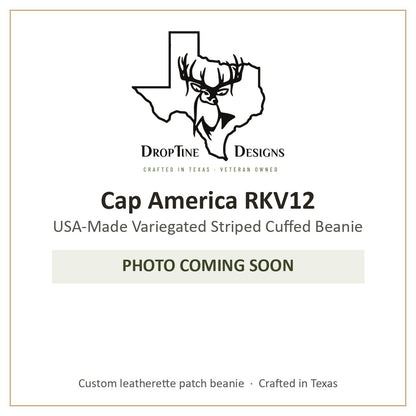Photo coming soon: Cap America RKV12 USA-Made Variegated Striped Cuffed Beanie