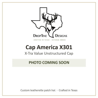 Photo coming soon: Cap America X301 X-Tra Value Unstructured Cap
