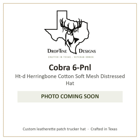 Photo coming soon: Cobra 6-Pnl Ht-d Herringbone Cotton Soft Mesh Distressed Hat