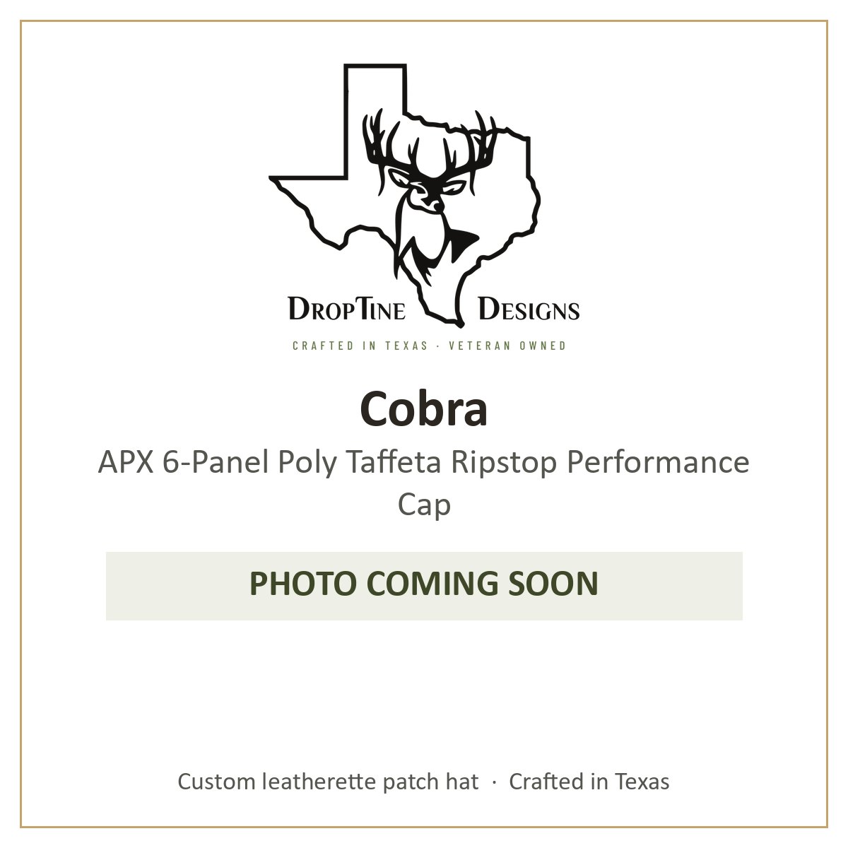 Photo coming soon: Cobra APX 6-Panel Poly Taffeta Ripstop Performance Cap