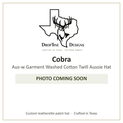 Photo coming soon: Cobra Aus-w Garment Washed Cotton Twill Aussie Hat