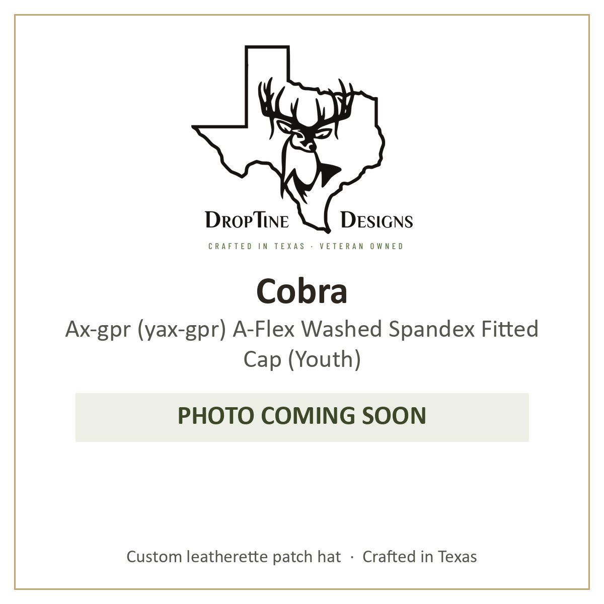 Photo coming soon: Cobra Ax-gpr (yax-gpr) A-Flex Washed Spandex Fitted Cap (Youth)