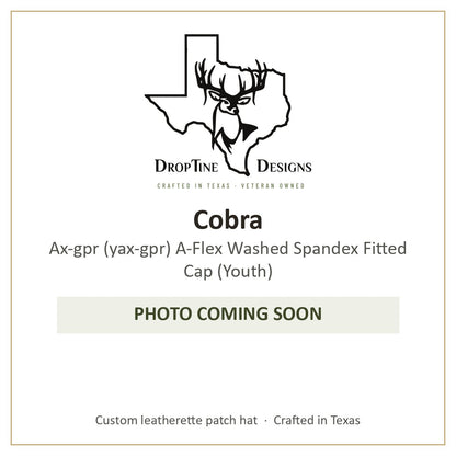 Photo coming soon: Cobra Ax-gpr (yax-gpr) A-Flex Washed Spandex Fitted Cap (Youth)
