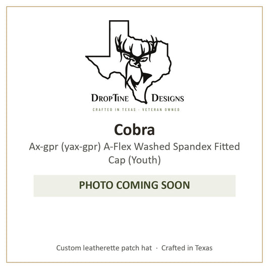Photo coming soon: Cobra Ax-gpr (yax-gpr) A-Flex Washed Spandex Fitted Cap (Youth)