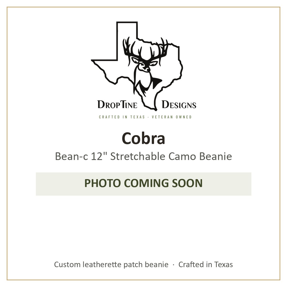 Photo coming soon: Cobra Bean-c 12" Stretchable Camo Beanie