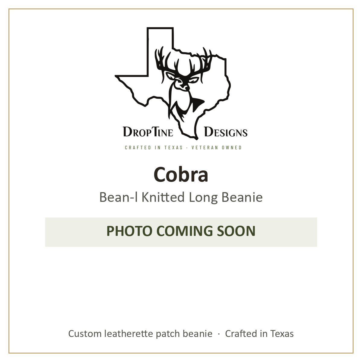 Photo coming soon: Cobra Bean-l Knitted Long Beanie