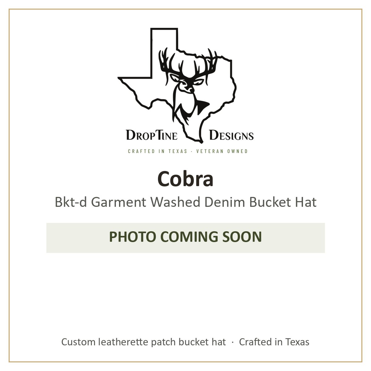 Photo coming soon: Cobra Bkt-d Garment Washed Denim Bucket Hat