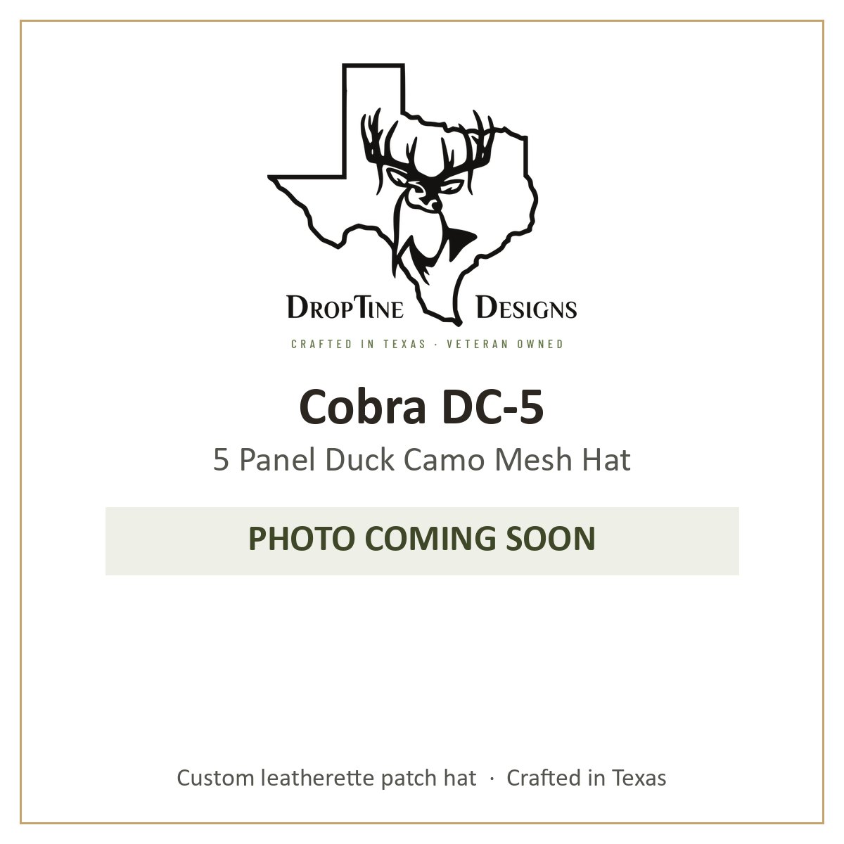 Photo coming soon: Cobra DC-5 5 Panel Duck Camo Mesh Hat
