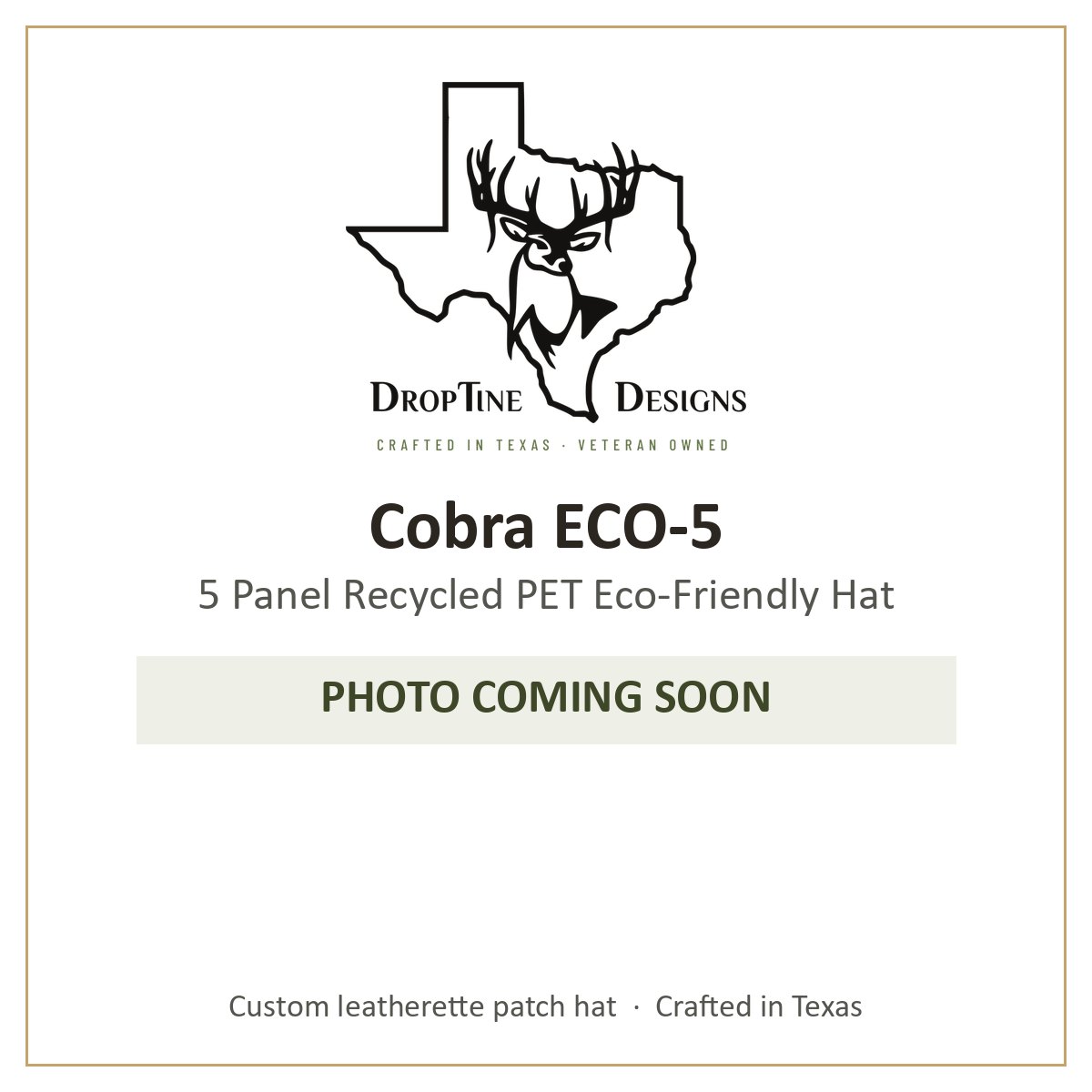 Photo coming soon: Cobra ECO-5 5 Panel Recycled PET Eco-Friendly Hat