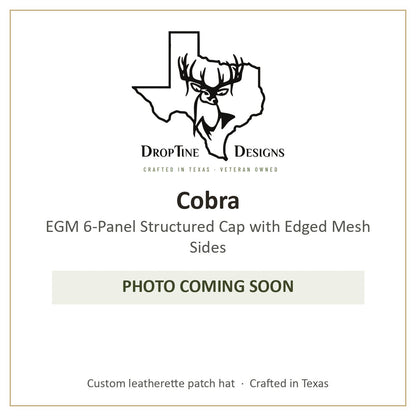 Photo coming soon: Cobra EGM 6-Panel Structured Cap with Edged Mesh Sides