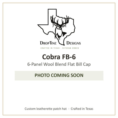 Photo coming soon: Cobra FB-6 6-Panel Wool Blend Flat Bill Cap