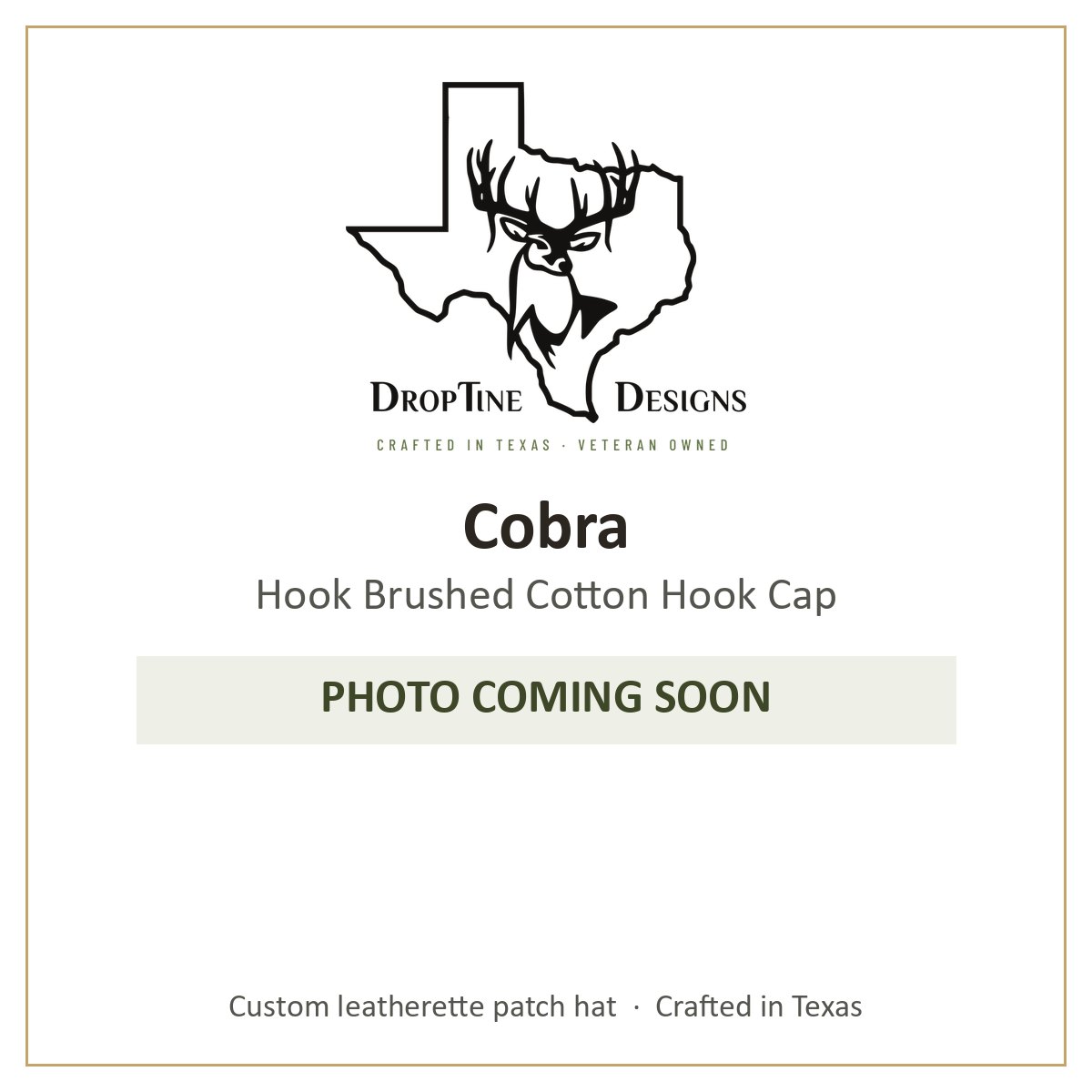 Photo coming soon: Cobra Hook Brushed Cotton Hook Cap