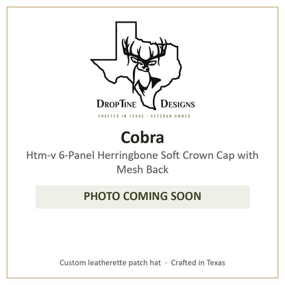 Photo coming soon: Cobra Htm-v 6-Panel Herringbone Soft Crown Cap with Mesh Back