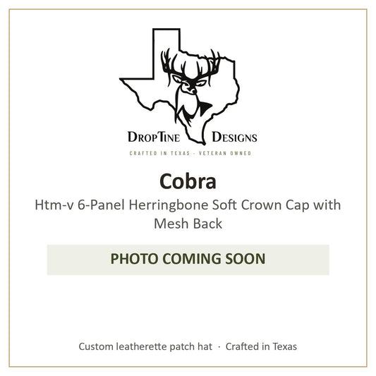 Photo coming soon: Cobra Htm-v 6-Panel Herringbone Soft Crown Cap with Mesh Back