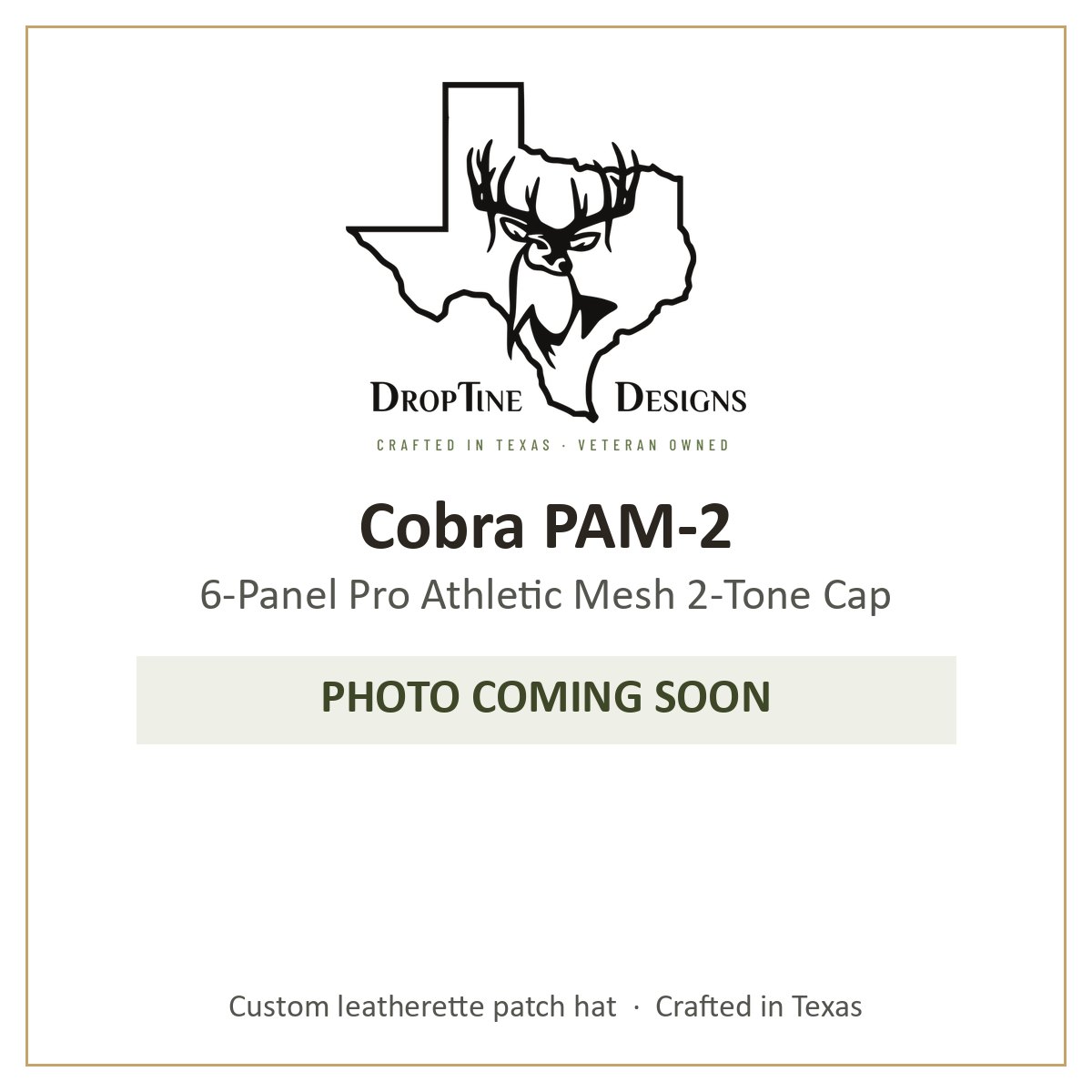 Photo coming soon: Cobra PAM-2 6-Panel Pro Athletic Mesh 2-Tone Cap