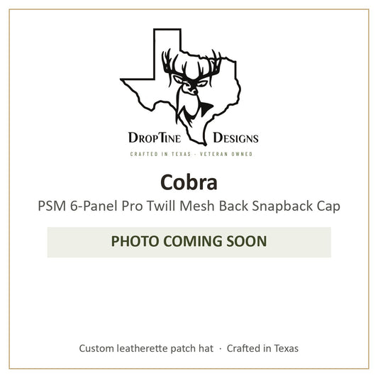 Photo coming soon: Cobra PSM 6-Panel Pro Twill Mesh Back Snapback Cap