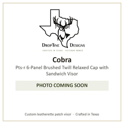 Photo coming soon: Cobra Pts-r 6-Panel Brushed Twill Relaxed Cap with Sandwich Visor