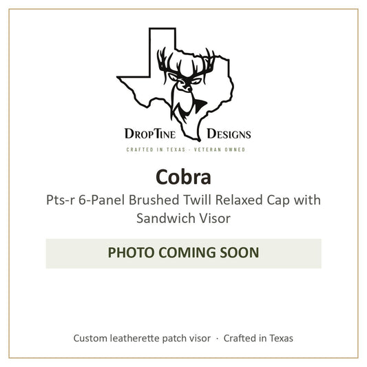Photo coming soon: Cobra Pts-r 6-Panel Brushed Twill Relaxed Cap with Sandwich Visor