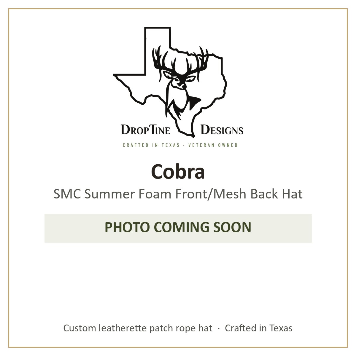 Photo coming soon: Cobra SMC Summer Foam Front/Mesh Back Hat