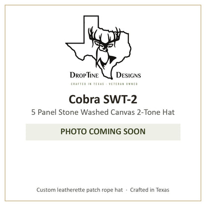 Photo coming soon: Cobra SWT-2 5 Panel Stone Washed Canvas 2-Tone Hat