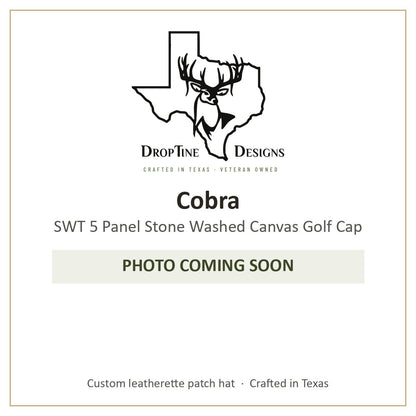 Photo coming soon: Cobra SWT 5 Panel Stone Washed Canvas Golf Cap