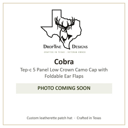 Photo coming soon: Cobra Tep-c 5 Panel Low Crown Camo Cap with Foldable Ear Flaps