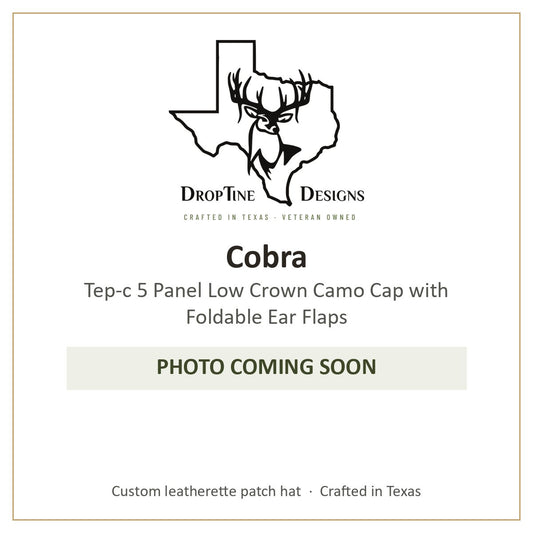 Photo coming soon: Cobra Tep-c 5 Panel Low Crown Camo Cap with Foldable Ear Flaps