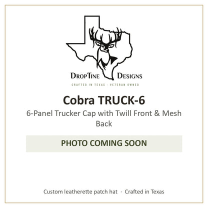 Photo coming soon: Cobra TRUCK-6 6-Panel Trucker Cap with Twill Front & Mesh Back